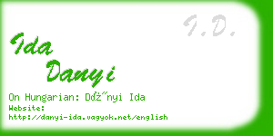 ida danyi business card